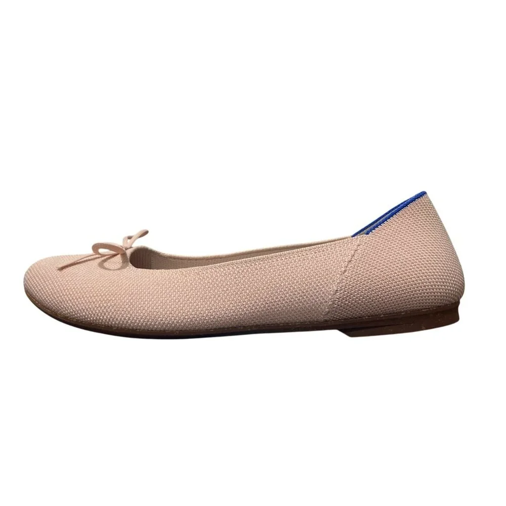 Rothys The Ballet Flat Round Toe Bow Womens Size 8 Light Pink - Picture 3 of 10